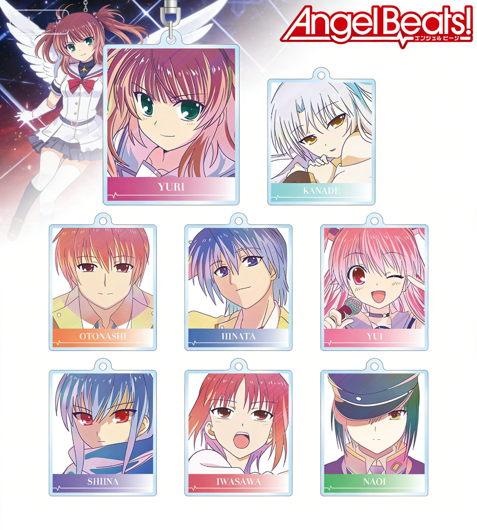 Новинка! Акриловый брелок Anime Angel Beats для сумки, автомобиля, телефона, подарок для друзей, 6 см.