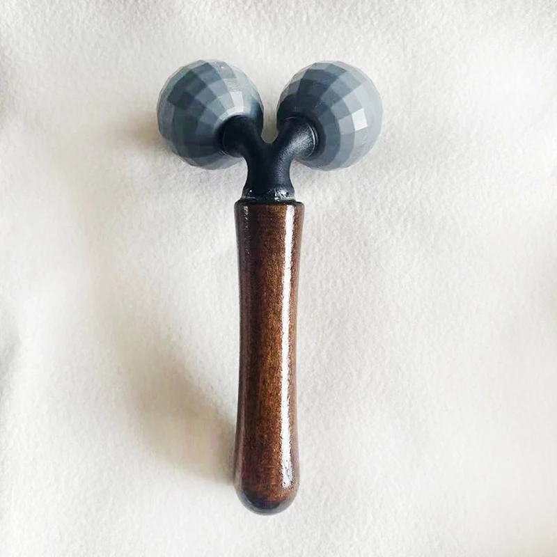 Wooden Handle V-Shaped Massage Roller 3D Facial Lifting Massager Face Lift Massage Full Body Massage Relaxation