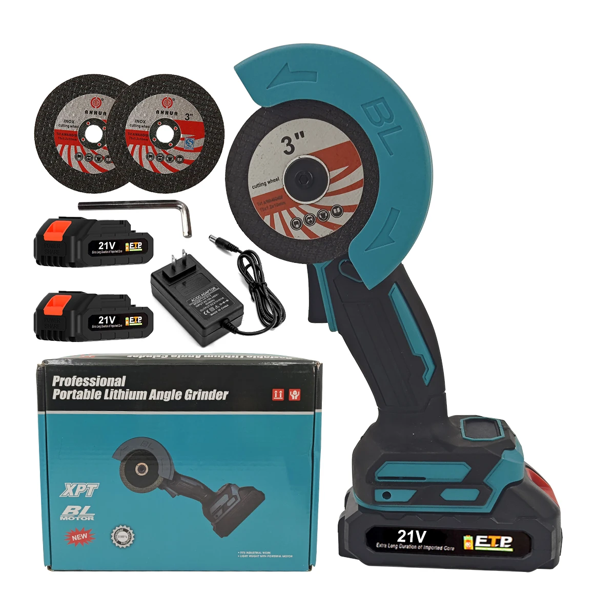 

3 Inches 76mm Lithium Battery Polisher 20v Small Size Power Tools Cordless Portable Mini Angle Grinder Machine