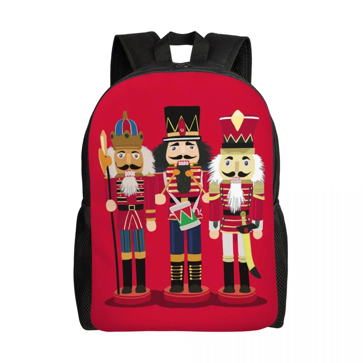 Nutcracker Soldier Toy Christmas Gift Backpack for Women Men School College Student Bookbag Fits 15 Inch Laptop Bags