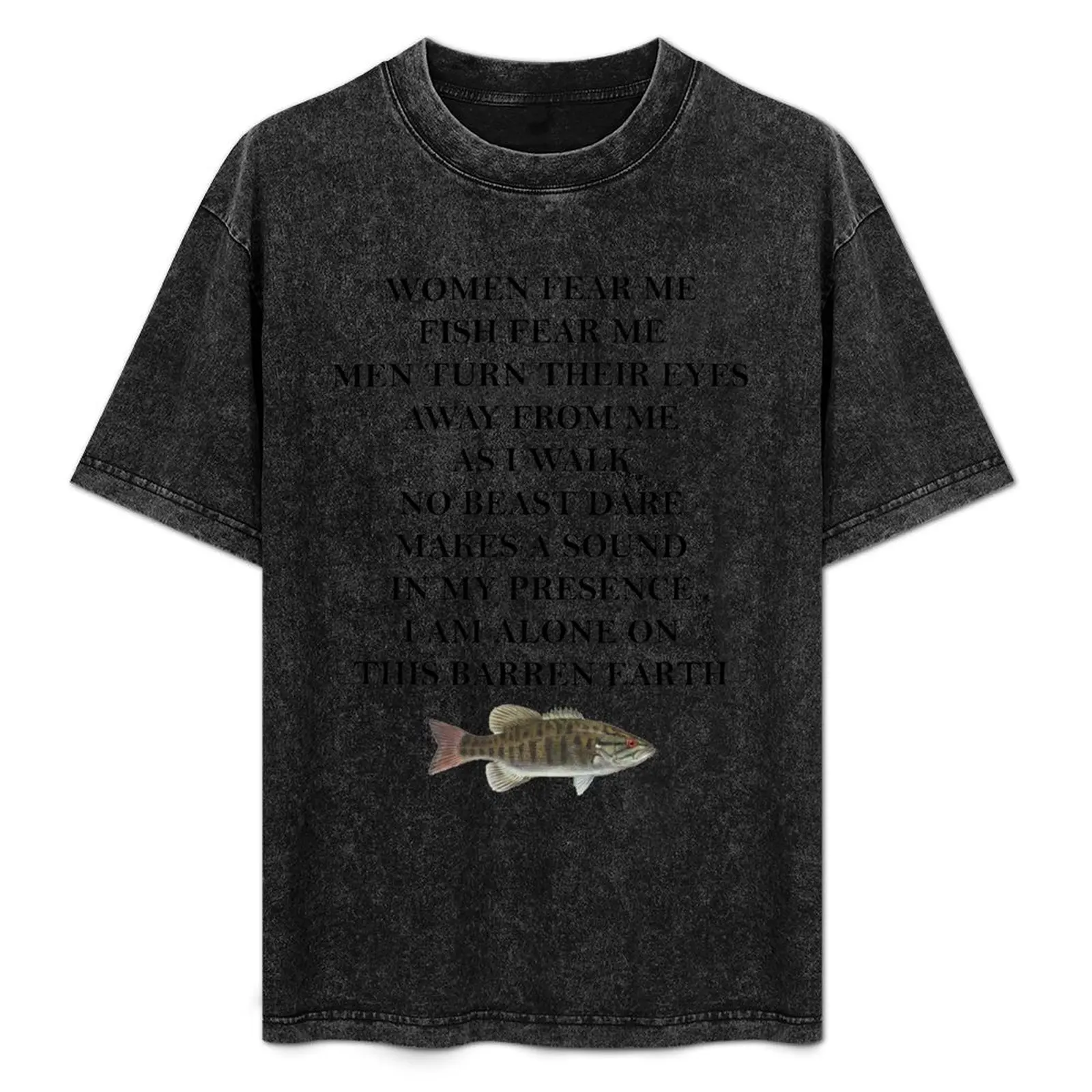 

Women Fear Me Fish Fear Me T-Shirt T-shirts oversize shirts graphic summer top quick drying Men's clothing