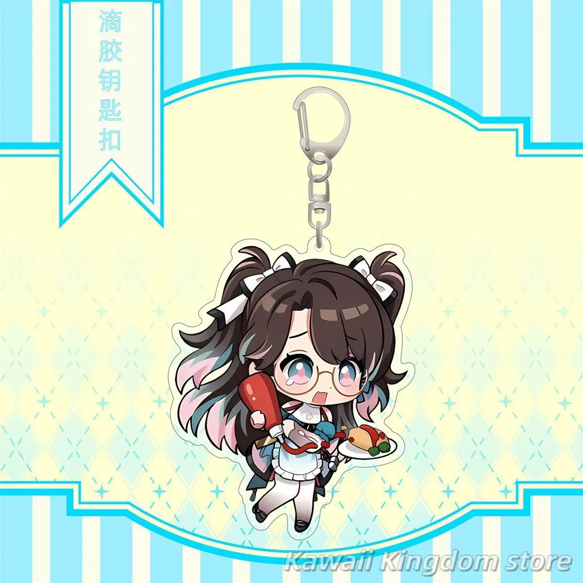 Wuthering موجات تشانغلي فيبي جينشي جيان أنيمي تأثيري الاكريليك المدرسية مفتاح سلسلة قلادة سلاسل المفاتيح لعبة ظهره قلادة