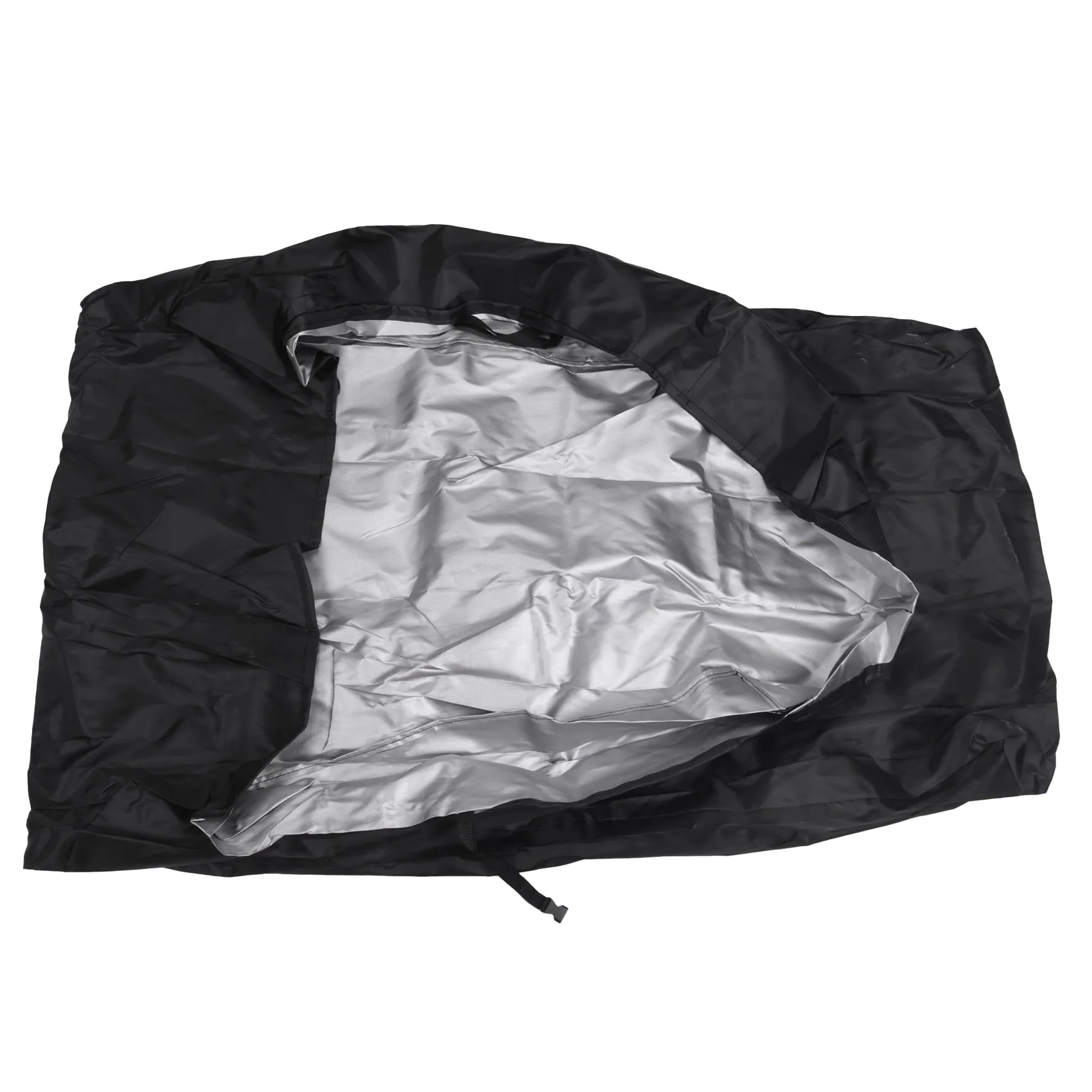 

193X63.5X112cm Black Universal Waterproof Lawn Mower Rain Cover Garden Overall Size Drawstring Weather Protection