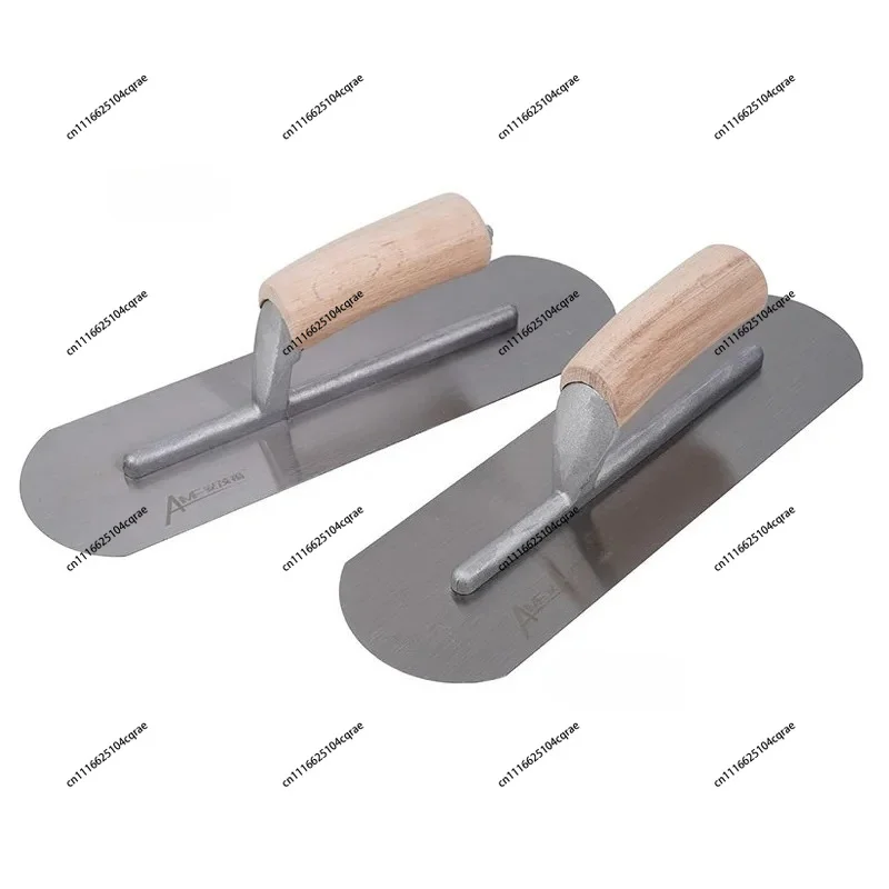 Round End Carbon Steel Concrete Finishing Pool Trowel with  Wooden Handle L-Shank