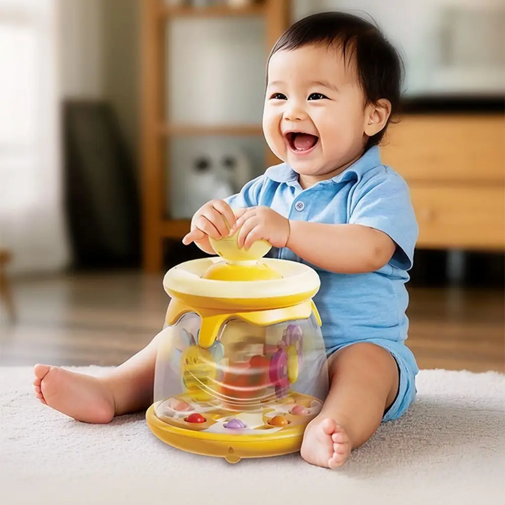 Portable Children's Insect Spinning Toy Rotating Learn Cause Effect Baby Pressing Jumping Ball Toy Exercise Coordination Skills