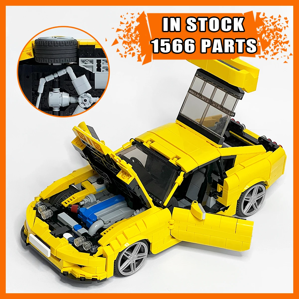 

NEW Classic Sports Car Building Blocks Set, MOC-220712 DIY Assembly Car Model Kit, Creative Construction Toy Gift Toy