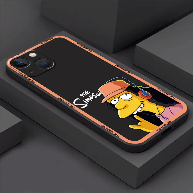 Homer Simpsons Marge Simpson For Apple iPhone 15 14 13 12 Mini 11 Pro XS MAX XR X 8 7Plus 6S 6 Phone Case Black tpu Cover Fundas