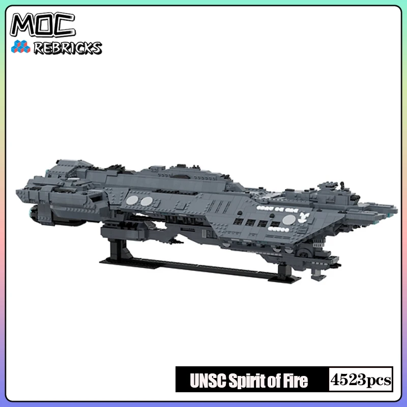 Star Movie Series MOC Bricks Spirit Of Fire Space Warship Large Building Block Toys Model DIY Collection Sets Adult's Xmas Gifts