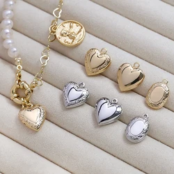 6pcs Copper Plated Gold Color Charm French Picture Frame Pendant DIY Handmade Jewelry Necklace Pendant Ear Accessories Charms