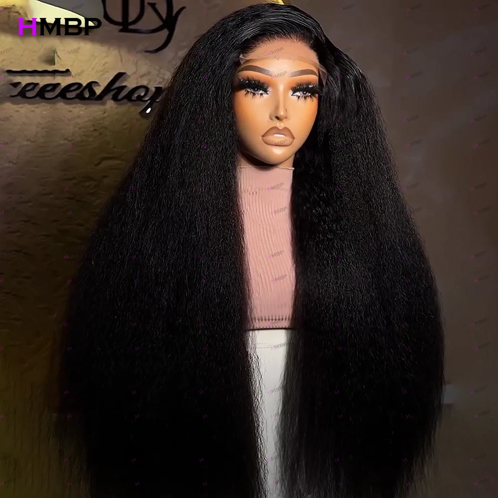 Wear And Go 13x4/13x6 HD Lace Front Human Hair Wigs Kinky Straight Glueless Wigs 450 High Density 100% Human Hair Wigs For Women