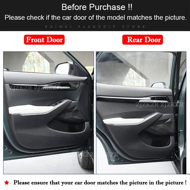For Kia Seltos 2023 2024 2025 2026 Car Door Anti Kick Pad Protection Stickers Carbon Fiber Inner Side Edge Film Auto Accessories