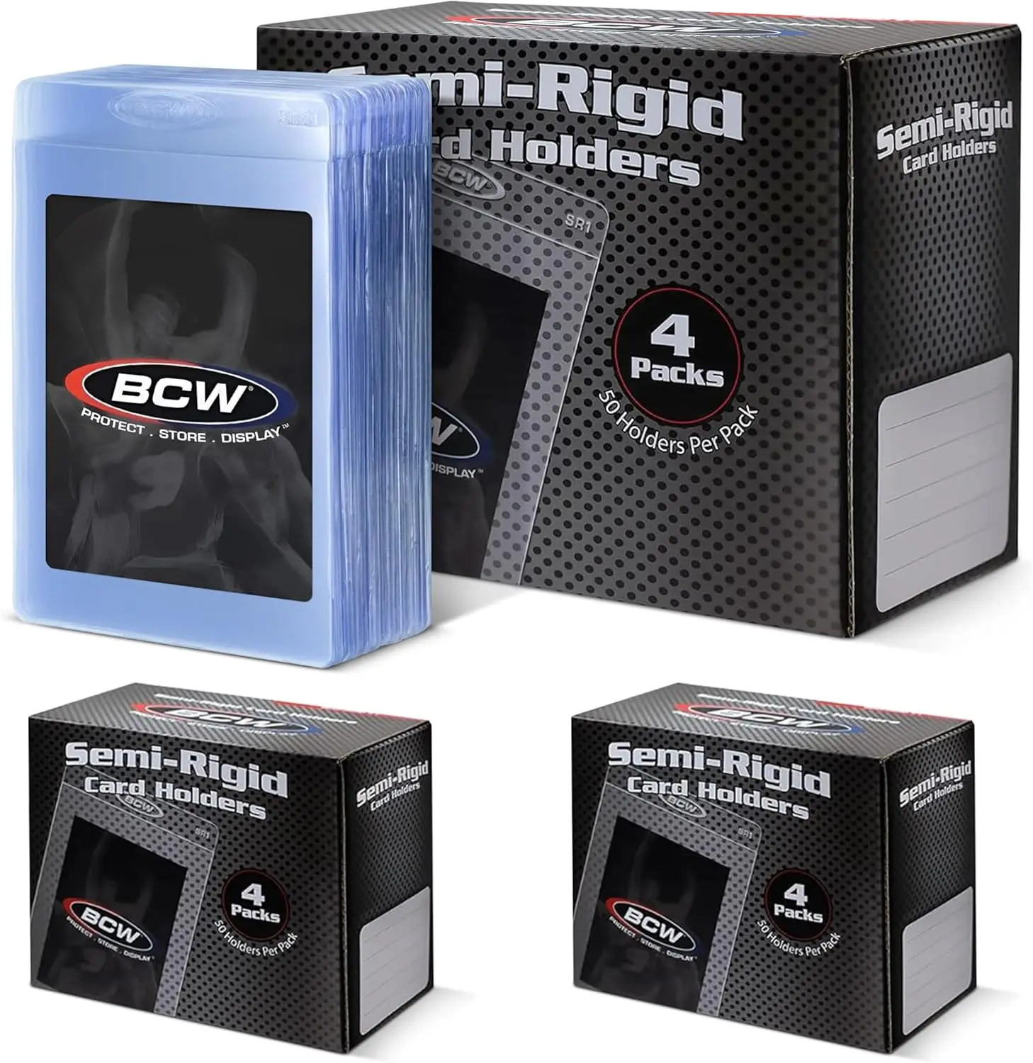 

Semi Rigid Card Holders 400 Pack for Grading Submissions, Protective Sleeves for Sports & Trading Cards