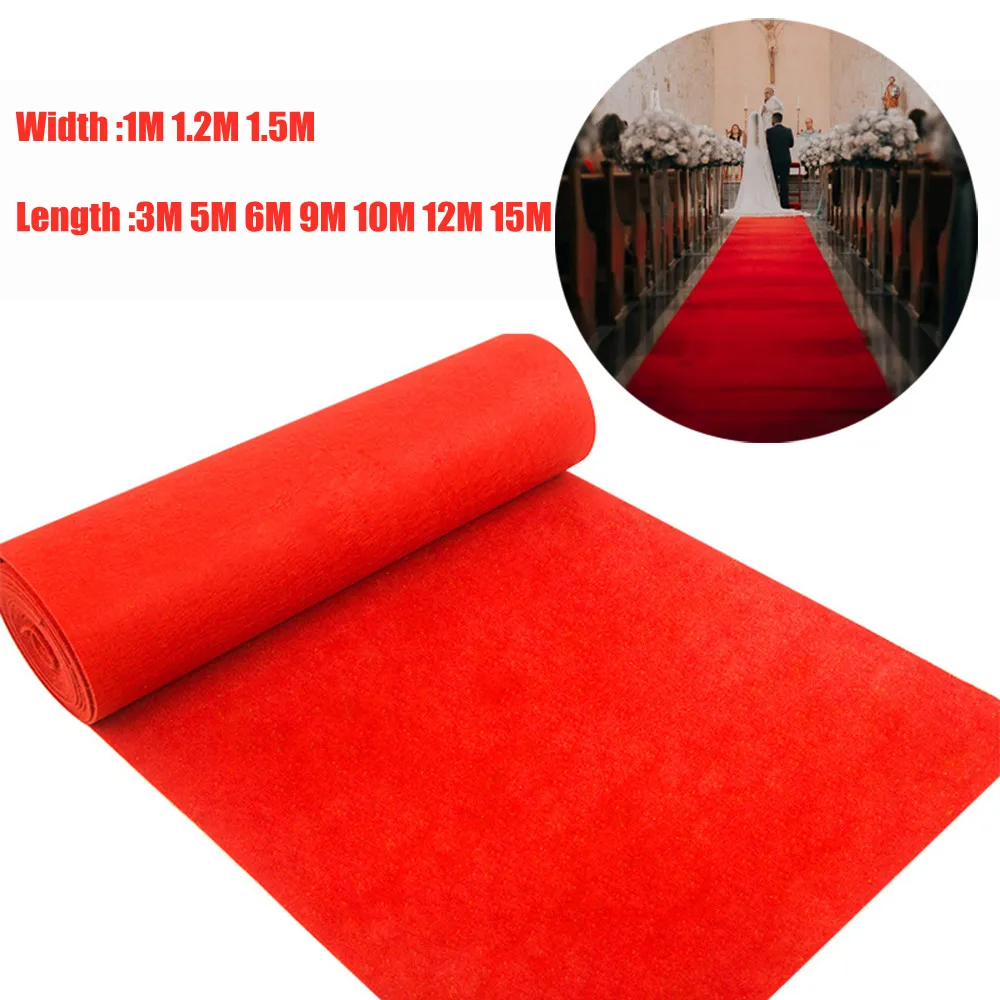 MultiSize Red Outdoor Carpet Star Carpet for Wedding Hotel Film Festival Corridor Celebration Event Decoration Disposable Carpet