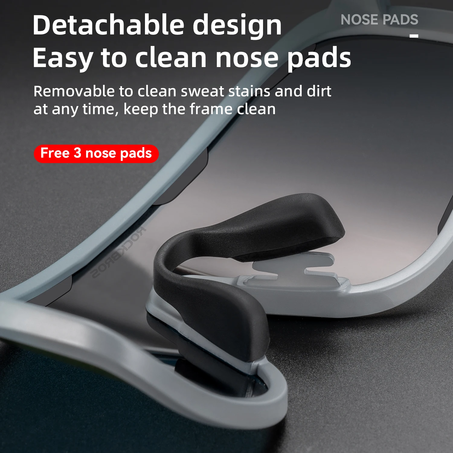 نظارات ROCKBROS لركوب الدراجات مستقطبة فوتوكروميك مضادة للضباب للرجال والنساء للرياضات الخارجية والجري على الطرق وركوب الدراجات نظارات مقاومة للرياح #5