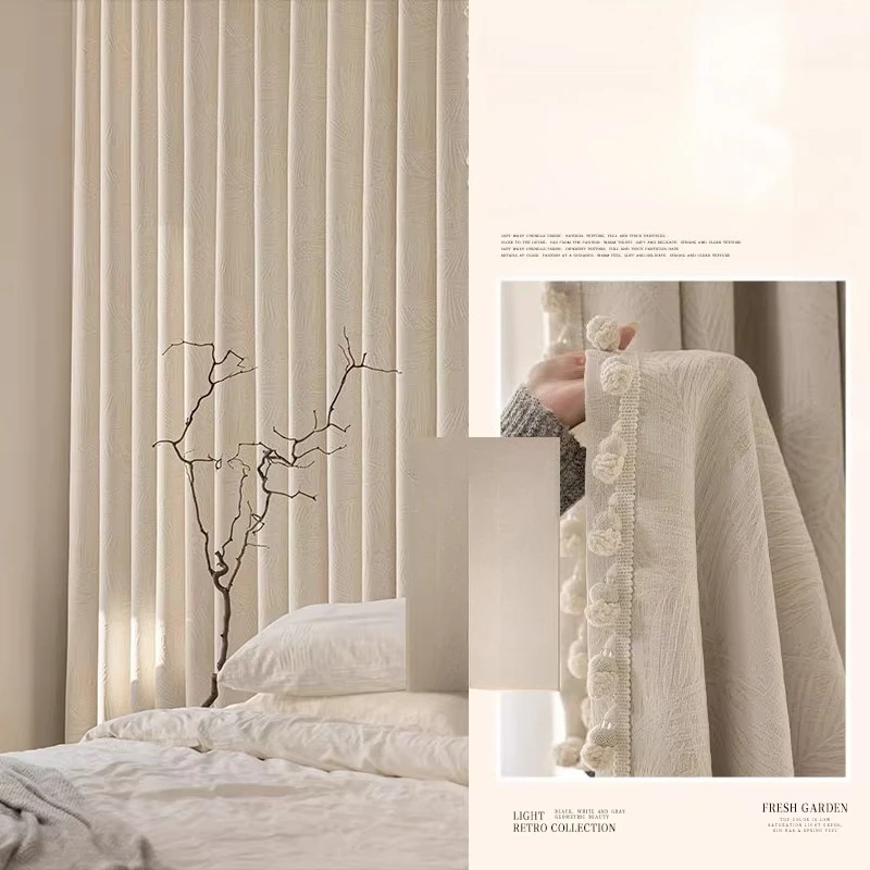 

New Jacquard Chenille Curtains Heat Insulation and Sun Protection Thickened Blackout High-end Modern Whole House Customization