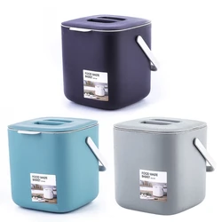 Kitchen Compost Bin with Carrying Handle, Indoor Waste Bin, Easy to Clean Trash Can, Odorless Compost Bucket, 2 Tiers