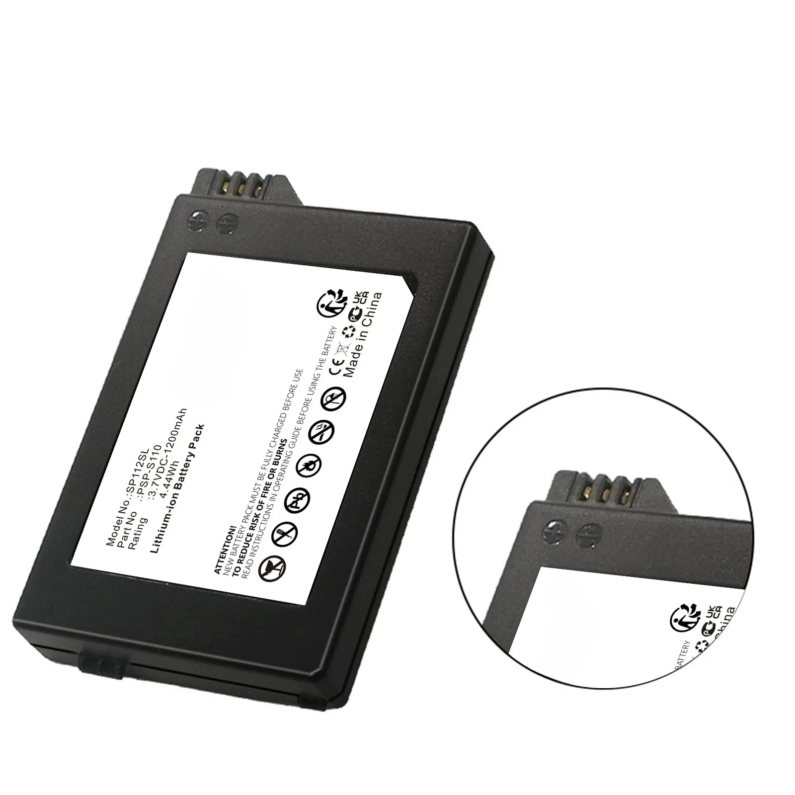 1200mAh For SONY Rechargeable Lithium Battery For PSP2000 PSP3000 PSP 1000 2000 3000 PSP-S110 PlayStation Portable Gamepad 3.6V