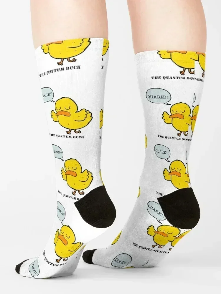 Quark, The Quantum Duck Socks cartoon moving stockings hiphop Soccer Socks Female Men's