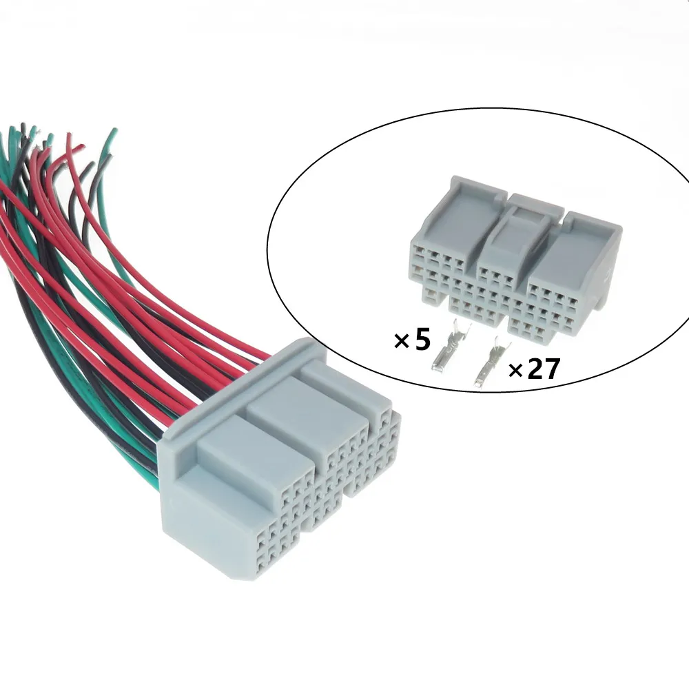 1 Set 32 Ways 179681-6 Grey AC Assembly Automobile Plastic Housing Unsealed Wiring Harness Electrical Composite Socket