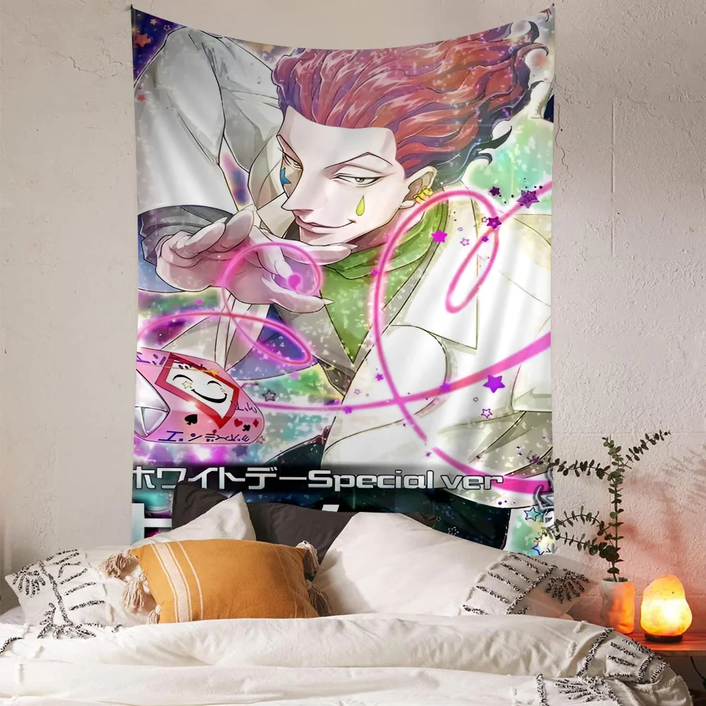 Hunter X Hunter Hisoka Anime Tapestry Hippie Flower Wall Carpets Dorm Decor Wall Hanging Home Decor