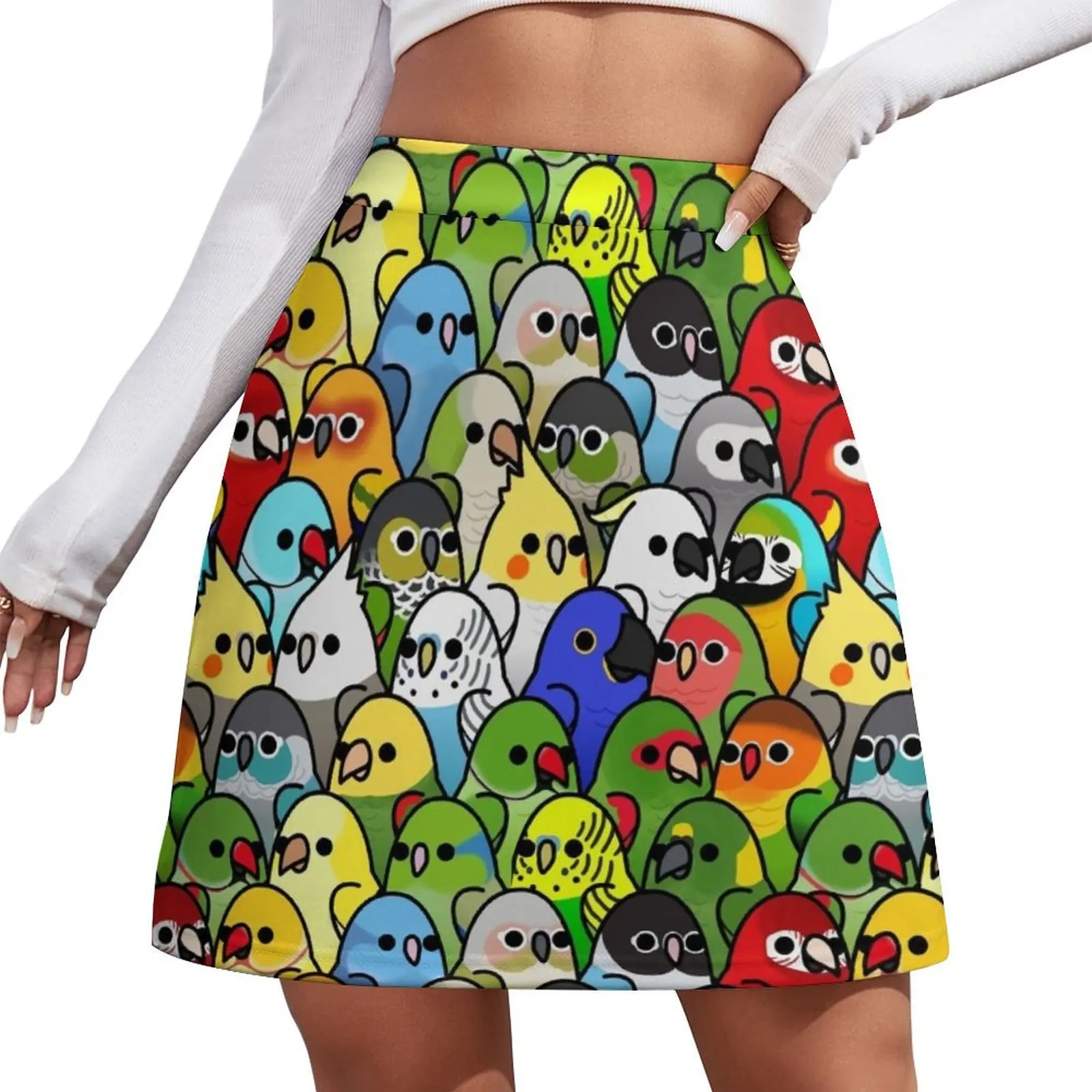 Too Many Birds! Bird Squad Classic Mini Skirt skirts women summer 2025 Kawaii shorts