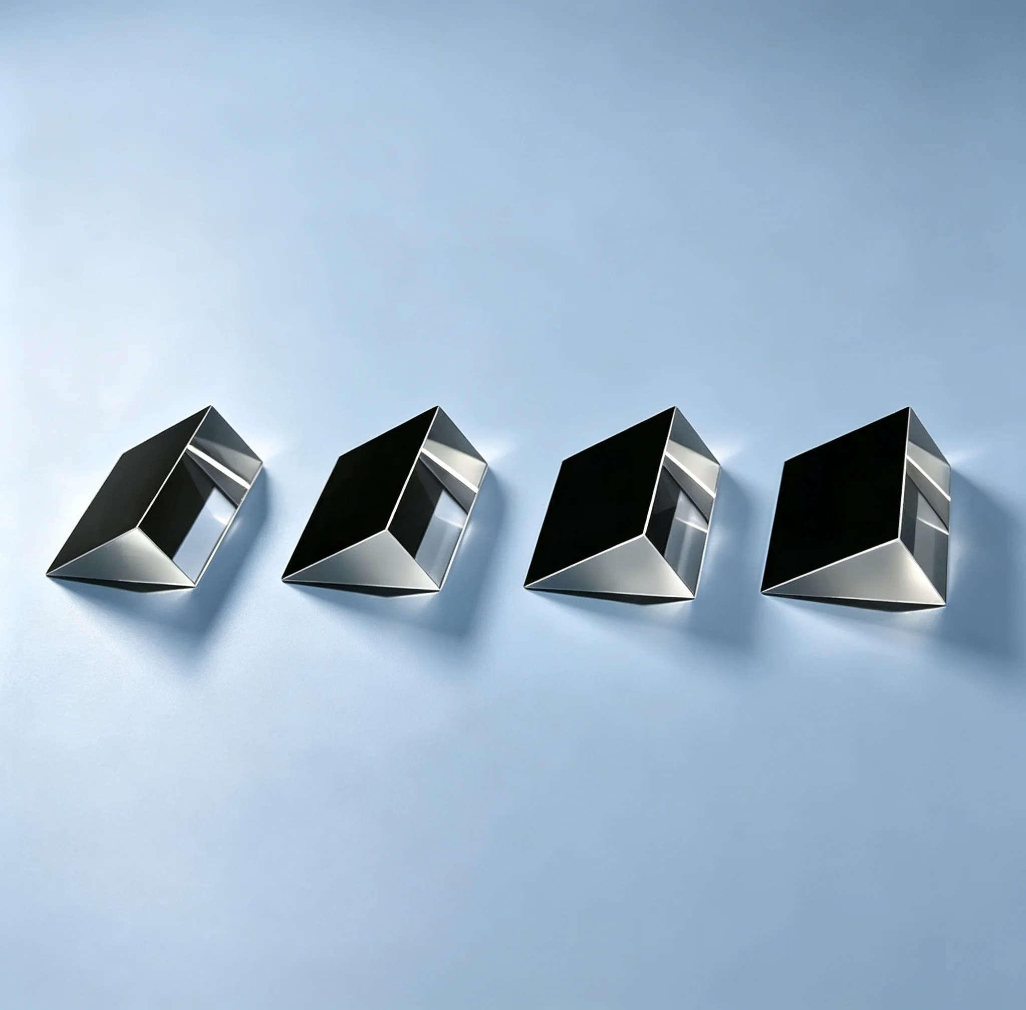 369 Prism K9 Glass 30/60/90 Degree Right Angle Prism Aluminum Coated Blackened Total Reflection Prism Custom for Lazy Glasses