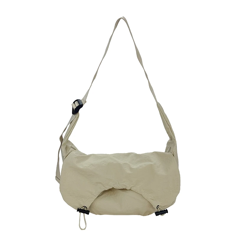 Summer Solid Color Nylon Large Capacity Shoulder Bag Durable Casual Versatile Crossbody Bag Hot Sale Concise Bags for Women