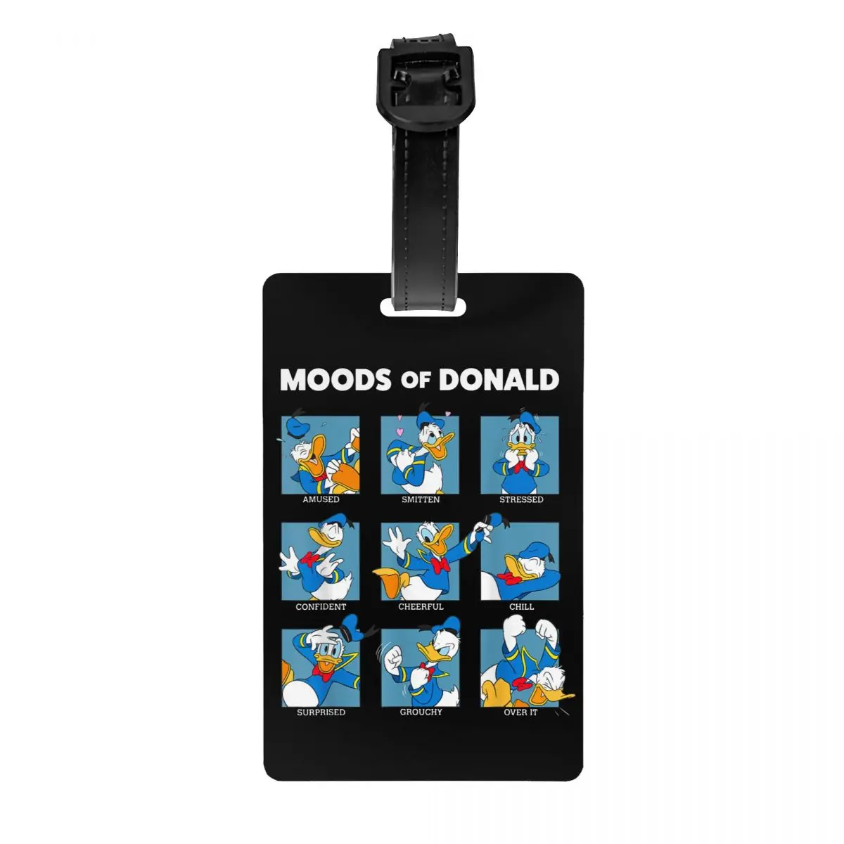 Mouse And Friends Moods Of Duck Luggage Tag With Name Card Privacy Cover ID Label for Travel Bag Suitcase