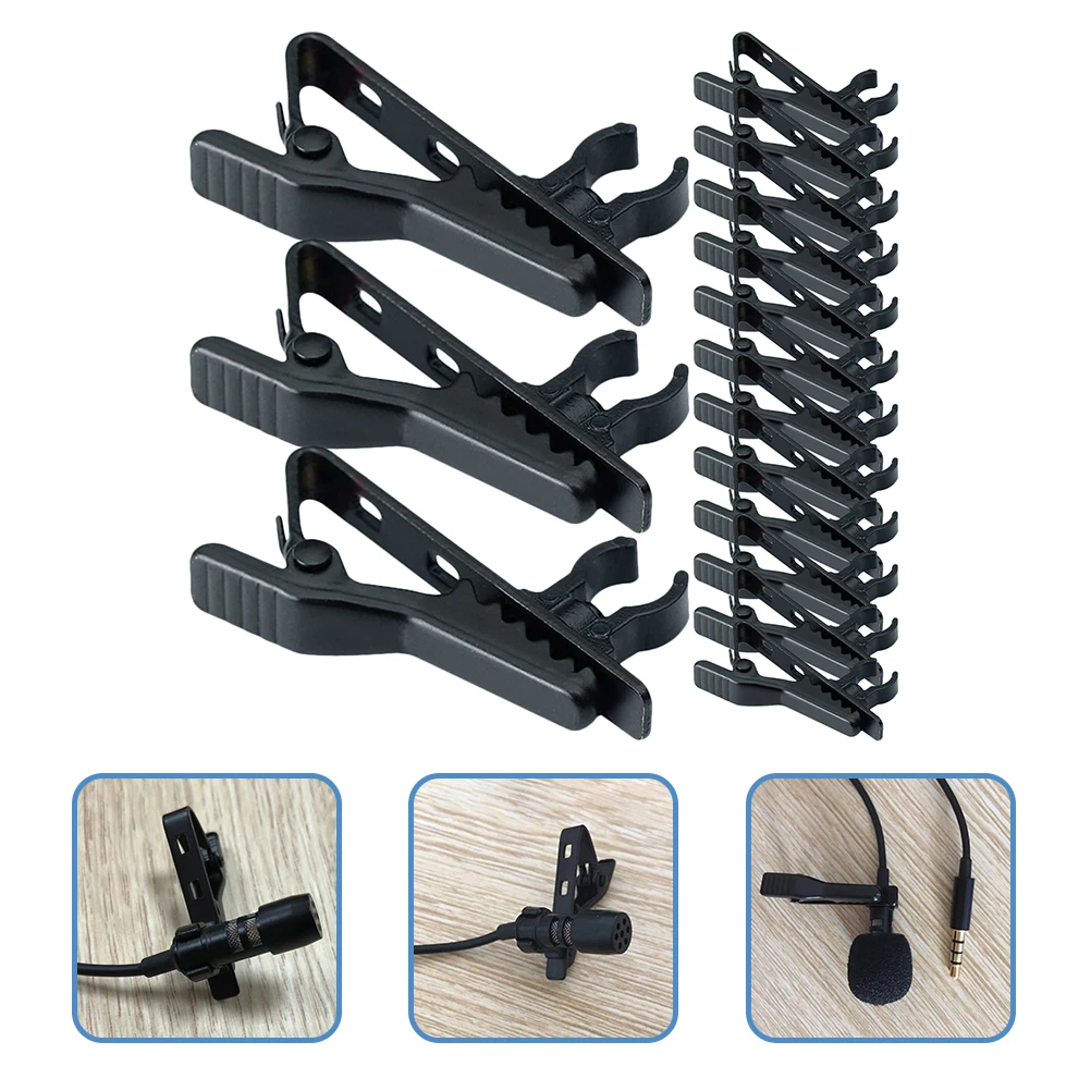 

15pcs Professional Microphone Clips Adjustable Mic Holder Durable Iron Universal Stand Collar For Wireless Dynamic Vocal