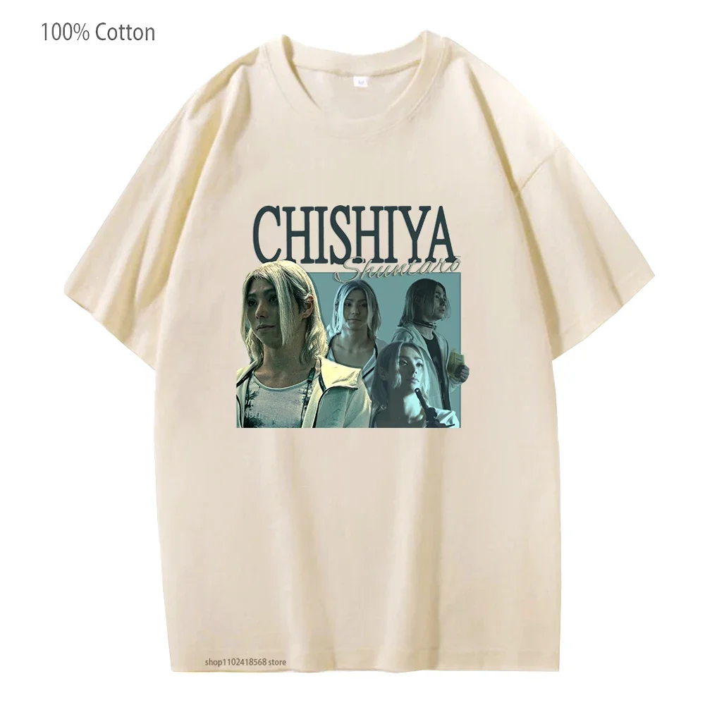 Anime Alice In Borderland T-Shirts Chishiya Printed Tshirts Men Fashion Tops 100% Cotton Women Clothing Y2k Clothes Summer Tops