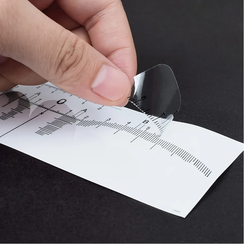 1Set10Single-use eyebrow ruler，Used for designing and assisting in eyebrow tattooing，Features a transparent self-adhesive design