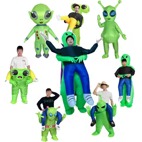 Alien Inflatable Clothing Halloween Party Funny Props Dance Dress Up Atmosphere Cosplay Costumes Funny Parent-child Party Mascot
