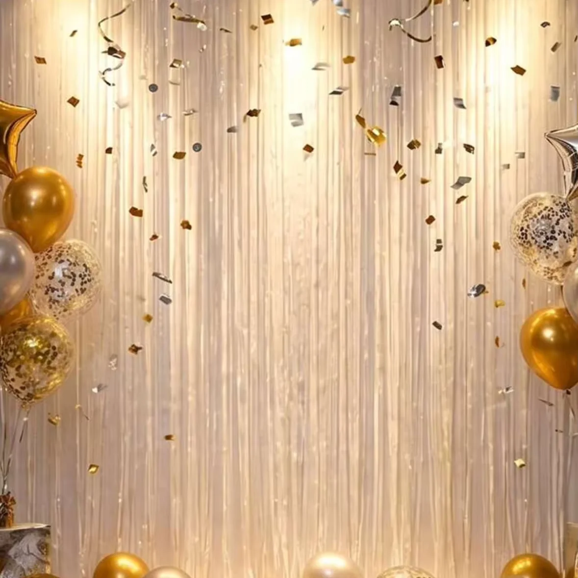 2pcs White Foil Fringe Curtain - Tinsel Garland Decoration review and price