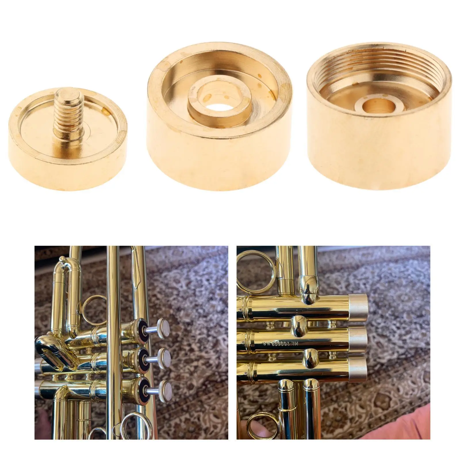 Trumpets Valve Cap Trumpet Module Repair Part Sound Brass for Spare Replace Valve Cap Screw Trumpets Valve Replacement Parts