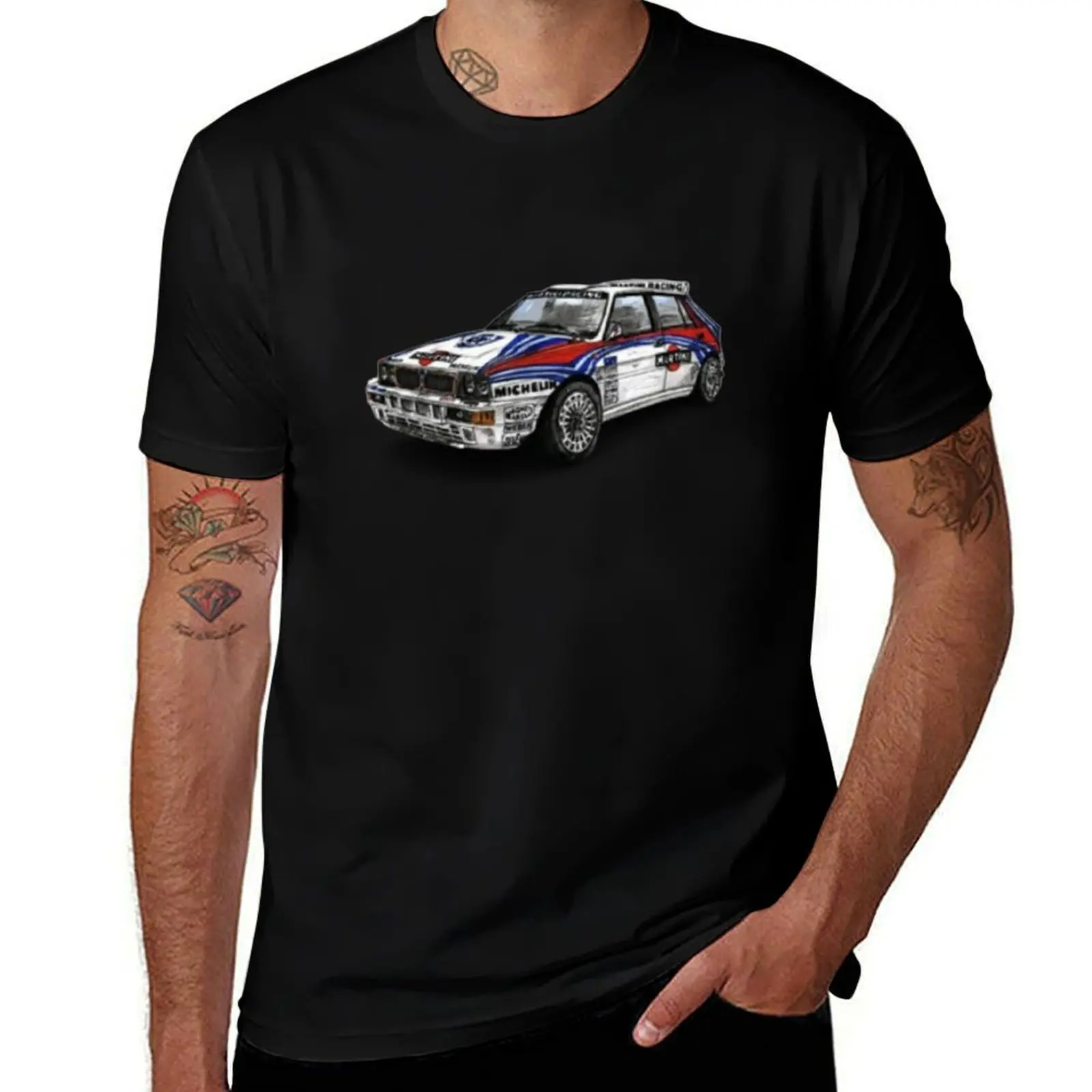 rally legends lancia delta T-Shirt Casual Work Wear T-Shirt