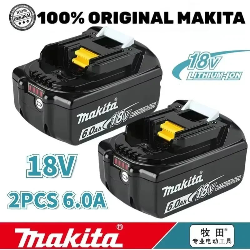 Hot Selling Makita 18V 6Ah/5Ah battery for Makita 18V BL1830B BL1850B BL1840 BL1860 Replacement Lithium Battery