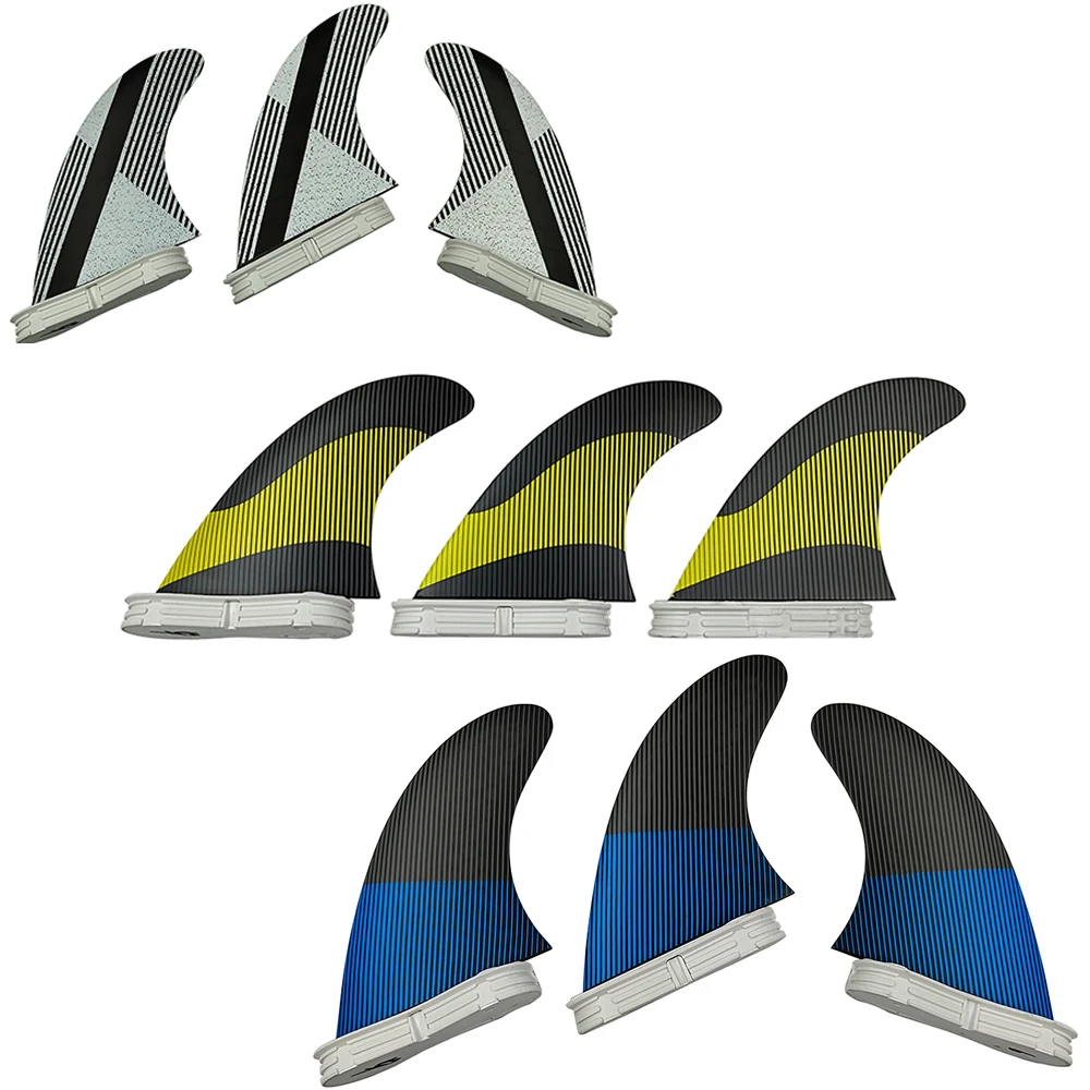 

Tri Fin set for Surfing G5/G7 UPSURF FCS 2 Surfboard Fins Fiberglass Performance Short Board Fins Thruster Replacement Fins