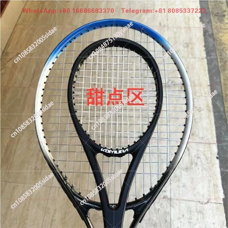 Professional Carbon Fiber Tennis Racket 37 Sweet Spot Large Face Single Player Training Improve Hit Accuracy for Adult Beginner