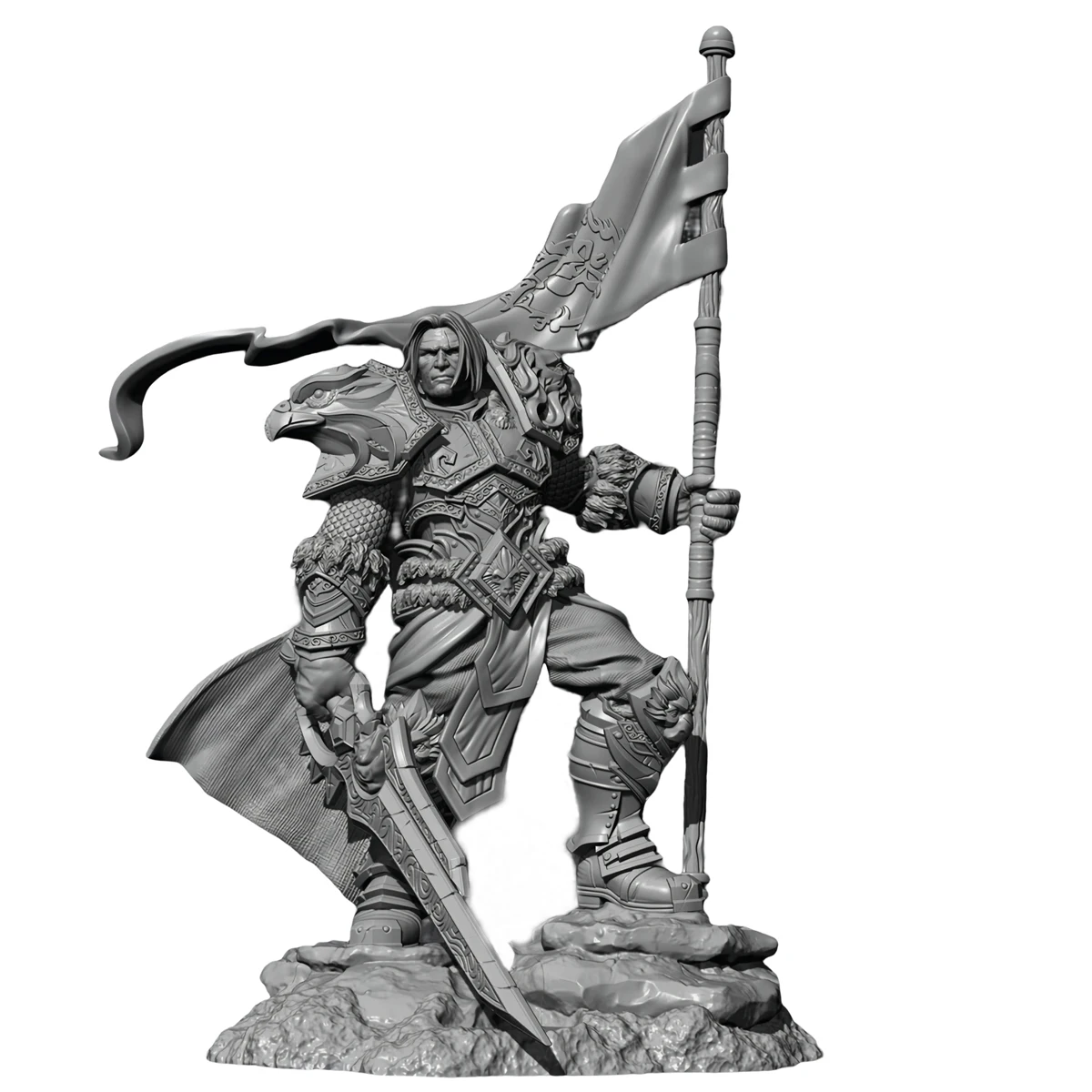 75MM Character Resin Model Set - Warcraft Varian  ​ Unassembled and Unpainted  321J