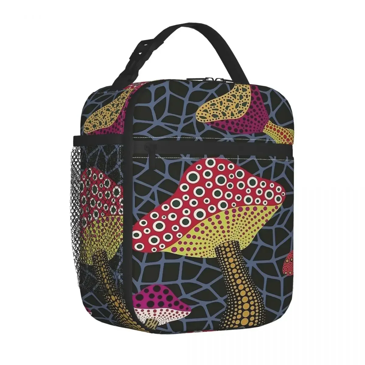 Yayoi Kusama Insulated Lunch Bag Portable Meal Container Cooler Bag Tote Lunch Box Work Outdoor Food Bag