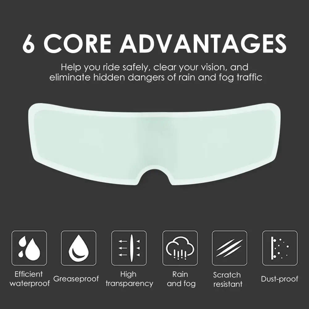 

Motorcycle Helmet Visor Shield Anti Fog Film Nano Coating PET Fog Resistant Film