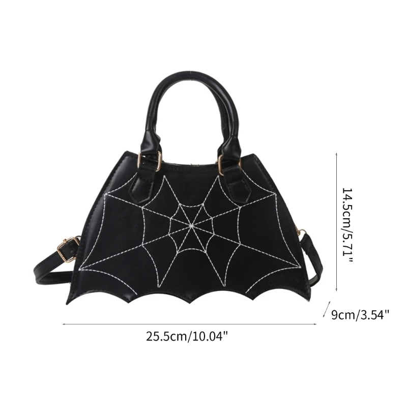 Bolsa forma morcego Bolsa Crossbody exclusiva Bolsa couro PU Bolsas ombro