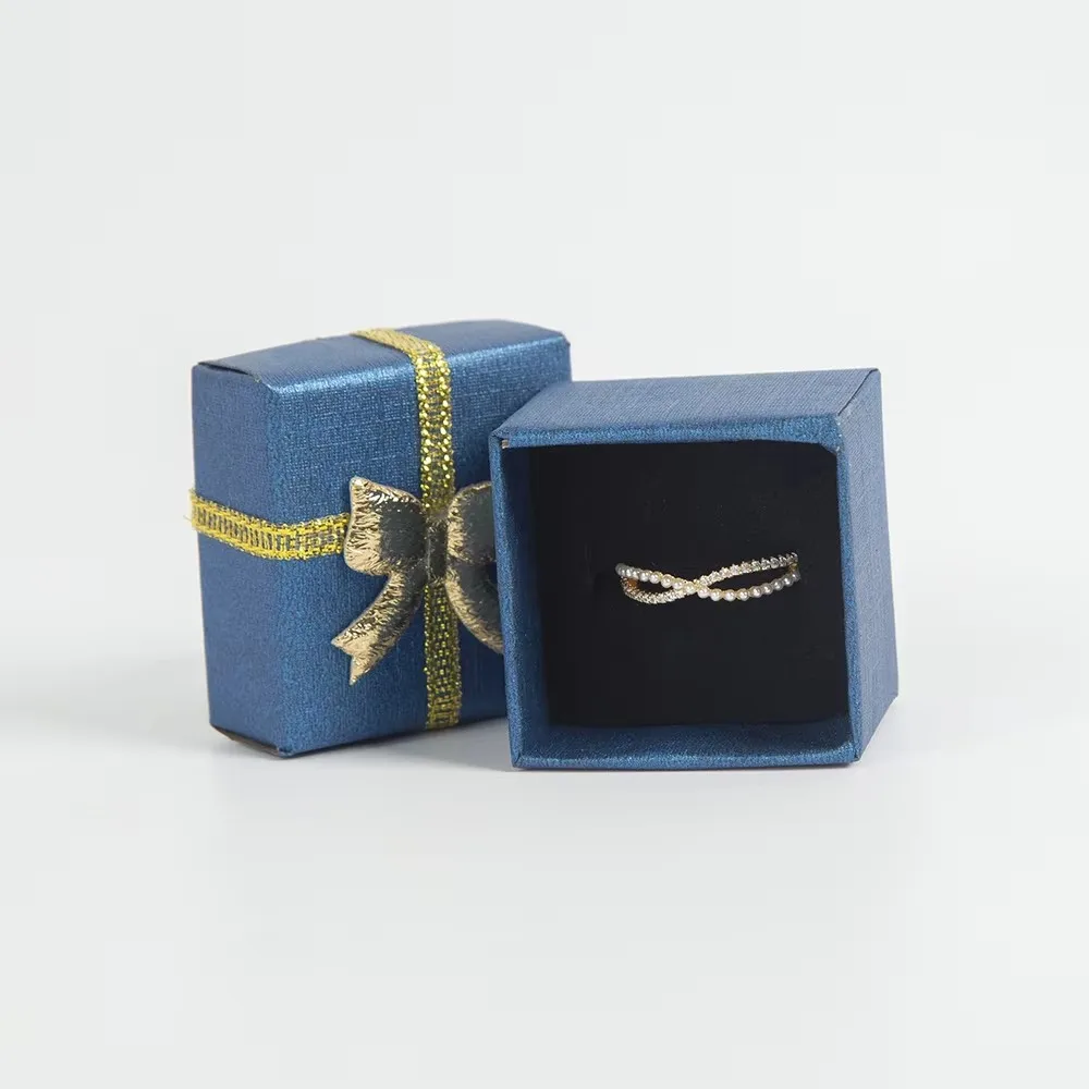 100-Pack Bulk Rings Boxes Jewelry Travel Box Paper Bag Case Gift Bracelet Rings Stud Earrings Boxes Storage For Western Women