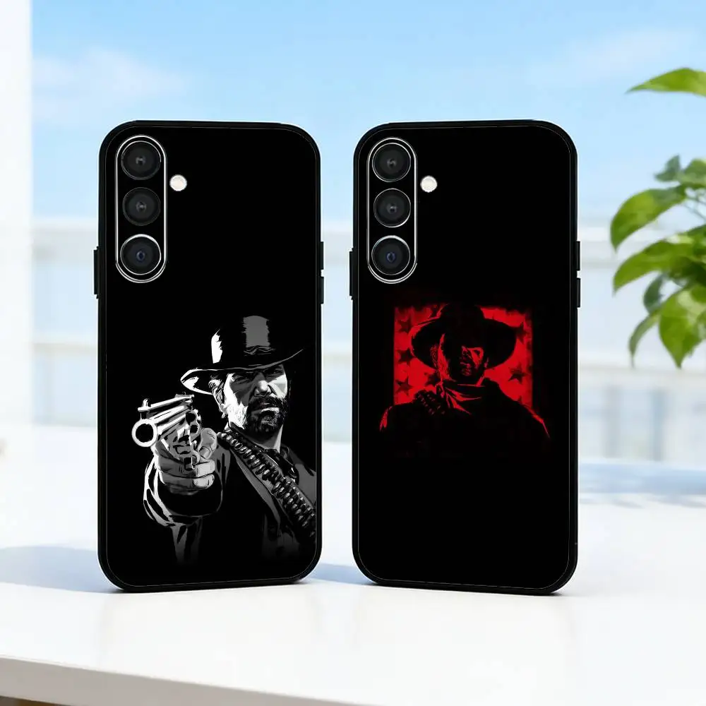 Coque de téléphone R-Red D-Dead Redemption RDR 2 pour Samsung A73,72,71,53,52,51,22,91,80, couverture noire souple