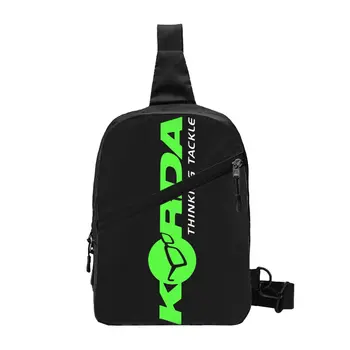 Korda-Bolso de hombro con logotipo de pesca personalizado para hombre, mochila cruzada de pecho, mochila de viaje, senderismo, mochila de día