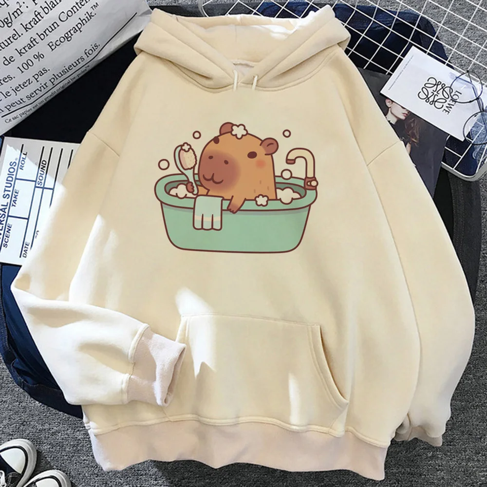 

Capybara hoodies women Winter streetwear sweatshirts female 90s clothes