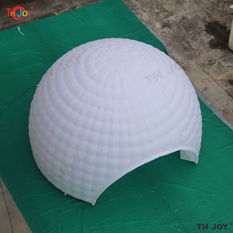 Tenda da golf semi gonfiabile in materiale Oxford per esterni con luci a LED Tenda gonfiabile bianca per cupola igloo