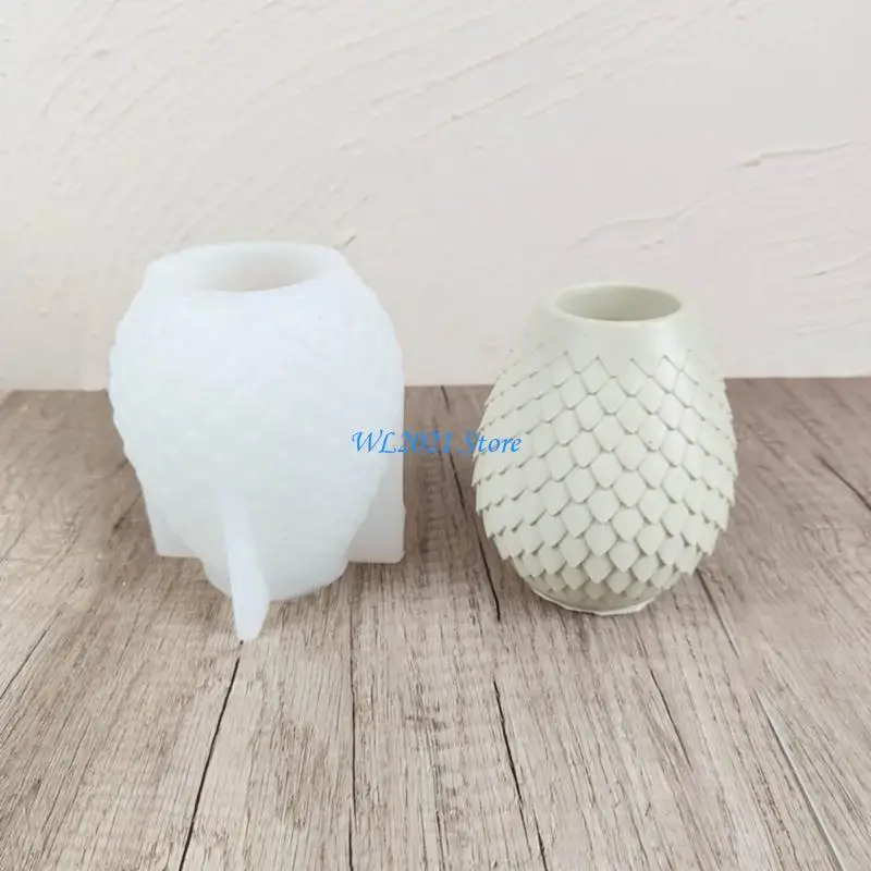 G5GC Piña Finacero Bolsero Pen Pen Pen Pen Silicona Contenedor flores Flor Container Epoxi Molde Desktop Decoración