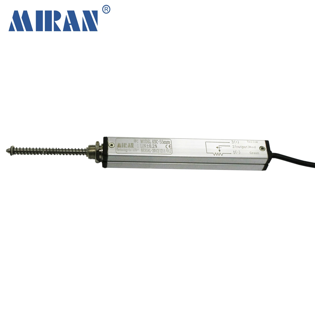 MIRAN KSC Stroke 5-100mm Miniature Automatic Reset Linear Displacement Sensor Position Transducer Electronic Ruler Output