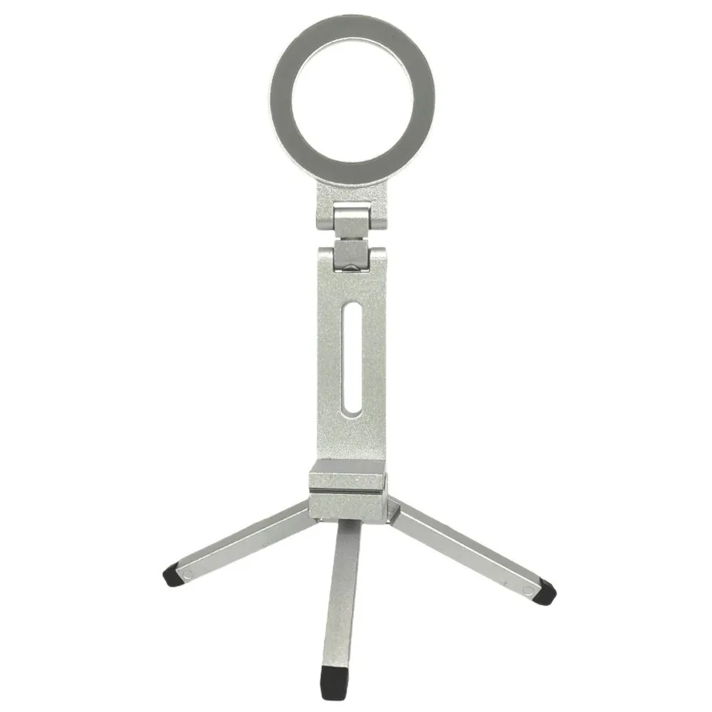 

360 ° Вращающийся магнитный держатель для телефона с клипсой, магнитным креплением, креплением на штатив, устойчивой фиксацией, складной, для настольного использования